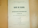 Dare de seama mersul admin. Cerc Militar Buc. 1910