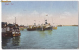 2310 - GALATI, harbor, ships - old postcard - unused, Necirculata, Printata