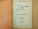 CFR Tarif local calatori, bagaje, caini Buc. 1919