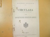 Circulara catre admin. creditelor agricole Buc. 1889