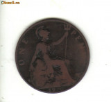 Bnk mnd Marea Britanie Anglia 1 penny 1910, Europa