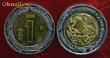 Mexico 1 peso 2008 UNC bimetal