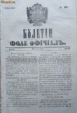 Cumpara ieftin Buletin , foaie oficiala , nr. 27 , Iasi , 1849