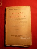 PANTELIMON DIACONESCU - ADEVAR SI DREPTATE -1920