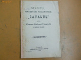 Statut Soc. filarmonica ,,Cavalul&quot; Piatra N. 1908