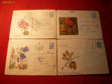 Set 6 Plicuri Post. Ilustrate - Tematica - FLORA -1964-1972