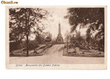 CP191-99 Braila.Monumentul din Gradina Publica -carte postala circulata 1919 -CENSURAT