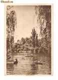 CP191-91 Bucuresti -Vedere din Cismigiu -RPR -sepia -carte postala necirculata