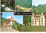CP192-39 Slanic-Moldova: Cascada; Vedere; Vila ,,Pufu&quot;; Vila ,,Camelia&quot; -carte postala necirculata