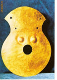 CP194-53 Idol mare din aur din tezaurul de la Moigrad, jud.Salaj -Muzeul National de Istorie -carte postala necirculata