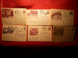 6 Carti Postale Ilustrate - Cabane Montane -1963- 1969