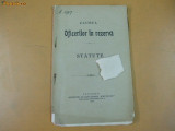 Statute clubul ofiterilor in rezerva Buc. 1904