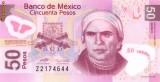 MEXIC █ bancnota █ 50 Pesos █ 2007 █ P-123 █ SERIE H █ POLYMER UNC necirculata