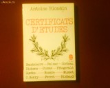 Antoine Blondine Certificats d&#039;etudes