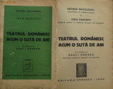 Baiculescu , Massoff , Teatrul romanesc acum o suta de ani , Vremea , 1935, Alta editura