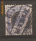 TSD05 GERMANIA, 20 Pf. / 1889 / STAMPILA REMARCABILA