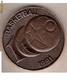 CIA 54 Medalie BASCHET 1991 -LETONIA -dimensiuni aproximativ 60 milimetri