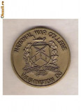 CIA 45 Medalie Colegiul National de Razboi -Washington DC -Excelenta si Unitate in Educatie si Cercetare -dimensiuni aproximativ 40 milimetri