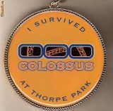 CIA 88 Medalie I SURVIVED COLOSSUS AT THORPE PARK (supravetuitor) -dimensiuni mari, aproximativ 73X78 milimetri, cu panglica lata, inscriptionata