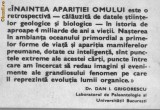 Dan I Grigorescu - Inaintea aparitiei omului