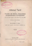 Av.M.Vlaicu / Ultimul tarif al taxelor de timbru,impozitelor proportionale si progresive (editie 1929)