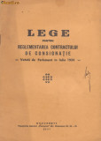 Lege pentru reglementarea contractului de consignatie (editie 1934)