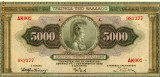 Grecia 5000 drahme 1932 aproape necirculata rara