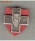 CIA 197 Medalie Schwing -Bern 1934 (lupte -Wrestling )(Elvetia) -dimensiuni, circa 26X26 milimetri