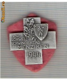 CIA 204 Medalie Schwing MENZIKEN 1944 (lupte -Wrestling )(Elvetia) -dimensiuni, circa 25X25 milimetri