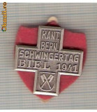 CIA 181 Medalie Schwingertag Biel 1941(lupte -Wrestling)(Elvetia) -dimensiuni, circa 26X26 milimetri