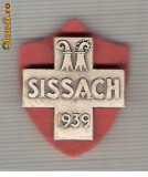 CIA 184 Medalie Sissach (-simboluri Schwingertag) 1939(lupte -Wrestling)(Elvetia) -dimensiuni, circa 25X25 milimetri