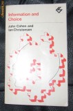 J Cohen &amp;amp; I Christensen Information and Choice Oliver&amp;amp;Boyd 1970