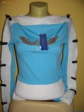 Bluza turcoaz, Casual, S/M, Bumbac