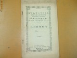 Statute Banca ,,Viitorul&quot; Valea Lunga, Dambovita 1909