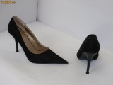 DEOSEBITI ! Pantofi de gala negri , lurex - (Belle Woman 169-1 black) REDUCERE EXCEPTIONALA DE PRET, 38, 39, Negru, Cu toc