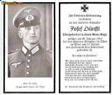 U FOTO 94 Necrolog -Militar german Obergefreiter Josef Dunstl (aviatie?), cazut in razboi, 29 ian 1943, la varsta de 31 de ani -crucea cu zvastica