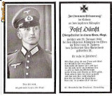 U FOTO 90 Necrolog -Militar german Obergefreiter Josef Dunstl (aviatie?), cazut in razboi, 29 ian 1943, la varsta de 31 de ani -crucea cu zvastica