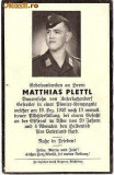 V FOTO 11 Necrolog -Militar german Gefreiter Matthias Plettl , cazut in razboi,