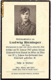 V FOTO 06 Necrolog -Militar german Oberkanonier Ludwig Riesinger, cazut in razboi, 24 ian 1943, la varsta de 20 de ani si jumatate