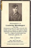 V FOTO 06 Necrolog -Militar german Oberkanonier Ludwig Riesinger, cazut in razboi, 24 ian 1943, la varsta de 20 de ani si jumatate
