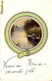 V FOTO 87 ,,Veronica Zenica pescuieste peste&quot; -scrisa la Braila 10 maiu 1911-ebosata in relief