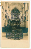 2284 - BRASOV, Biserica Neagra, Interior - old postcard - real PHOTO - unused, Necirculata, Fotografie