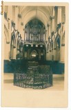 2284 - BRASOV, Biserica Neagra, Interior - old postcard - real PHOTO - unused