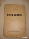 I. Botez - Studii si observatii (1920)