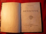 6. Traian Demetrescu - SENSITIVE -Prima Editie 1894 Ed. Librariei H.Steriu , Legata , Cartonata , 146 pag
