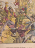 Ziarul Veselia : teama Puterilor de isbucnirea unui razboi (1906,gravura color)