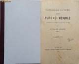 Cumpara ieftin Nicolae Iepure , Consideratiuni asupra puterei regale , Ramnicu Valcea , 1906, Alta editura