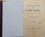 Cumpara ieftin Nicolae Iepure , Consideratiuni asupra puterei regale , Ramnicu Valcea , 1906, Alta editura