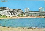 CP199-52 Mangalia Nord-Olimp.Hotelurile ,,Panorama&quot;, ,,Amfiteatru&quot; si ,,Belvedere&quot; -carte postala, circulata 1975 -starea care se vede