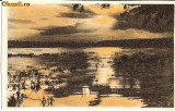 CP202-94 Apus de soare -Lacul Amara -superba -RPR -carte postala, circulata 1960 -starea care se vede